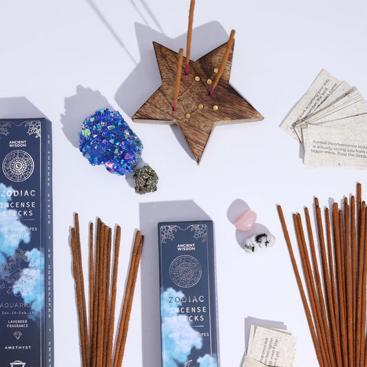 Palo Santo Zodiac Gemstone Crystal Incense - Cancer