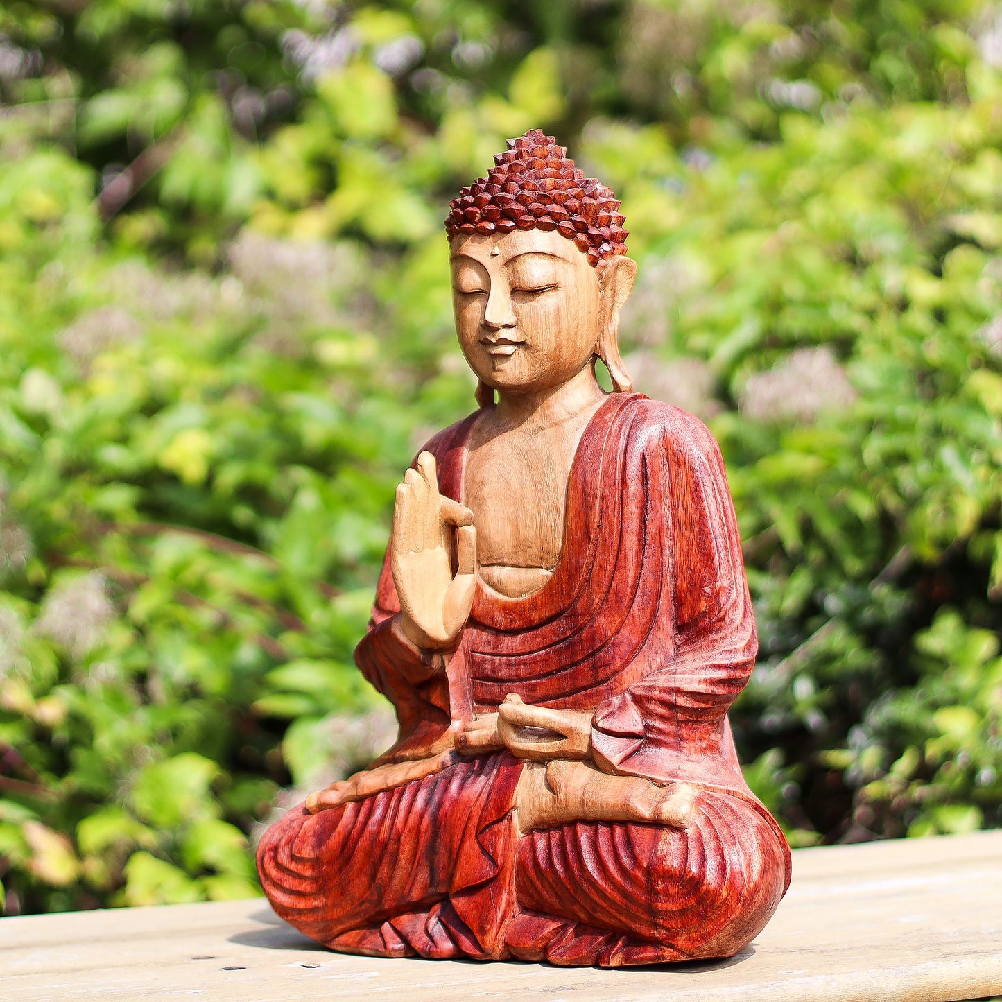 Hand Carved Buddha Statue - 30cm Teaching Transmission
