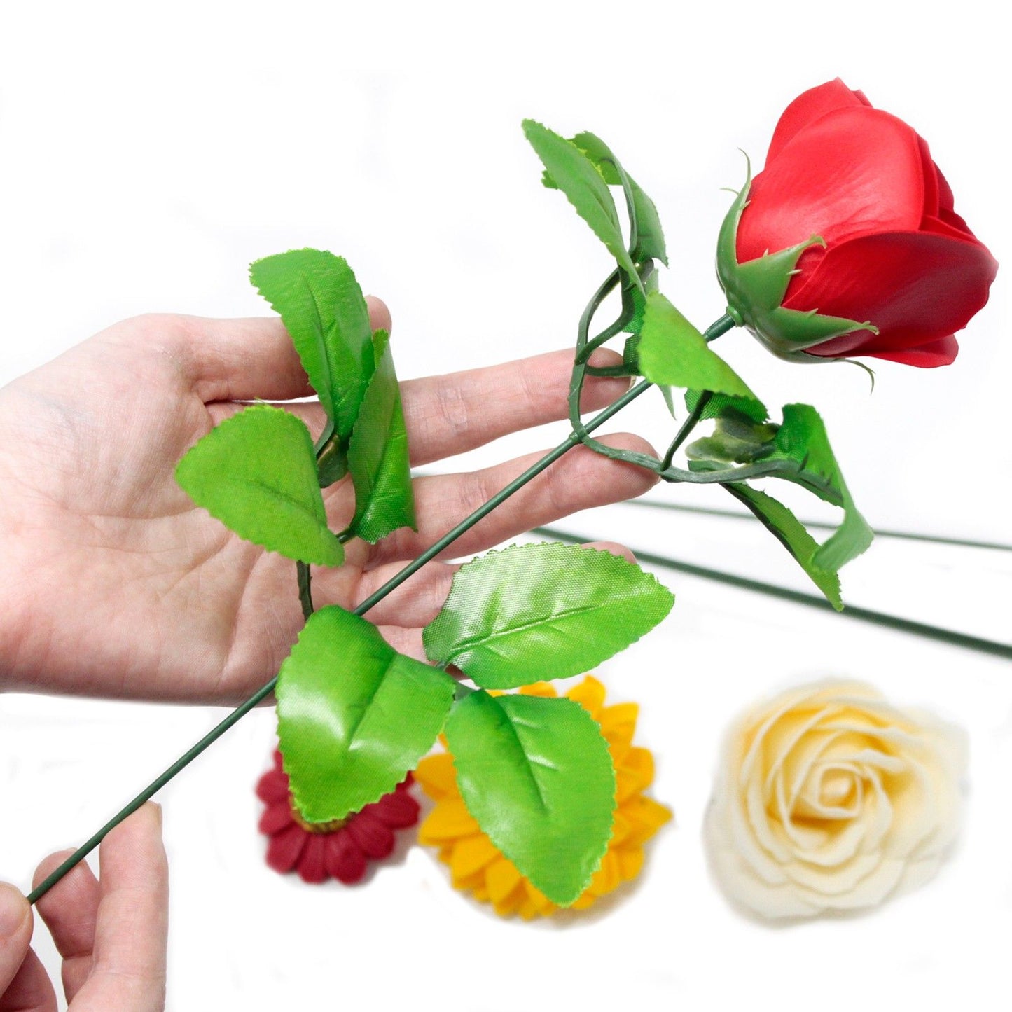 Craft Soap Flowers - Med Rose - Lavender