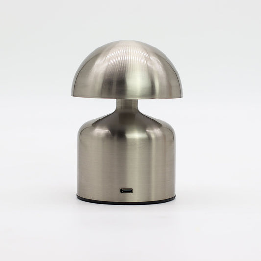Touch Lamp - Dome Mushroom Silver - USB (C) - Rechargable (400 Watt)