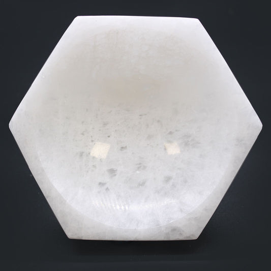 Selenite Hex Bowl - 15cm