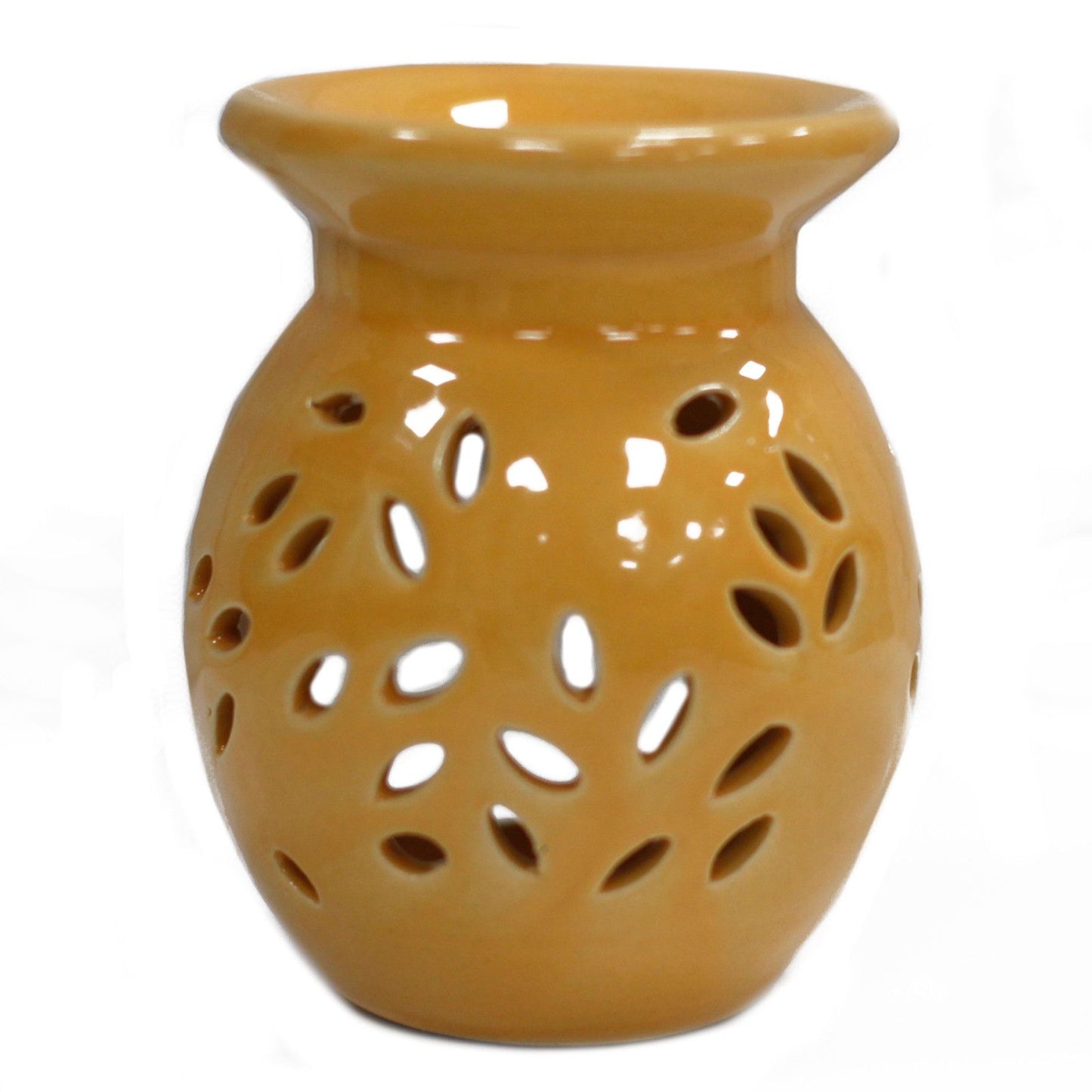 Floral Oil Burner -Yellow