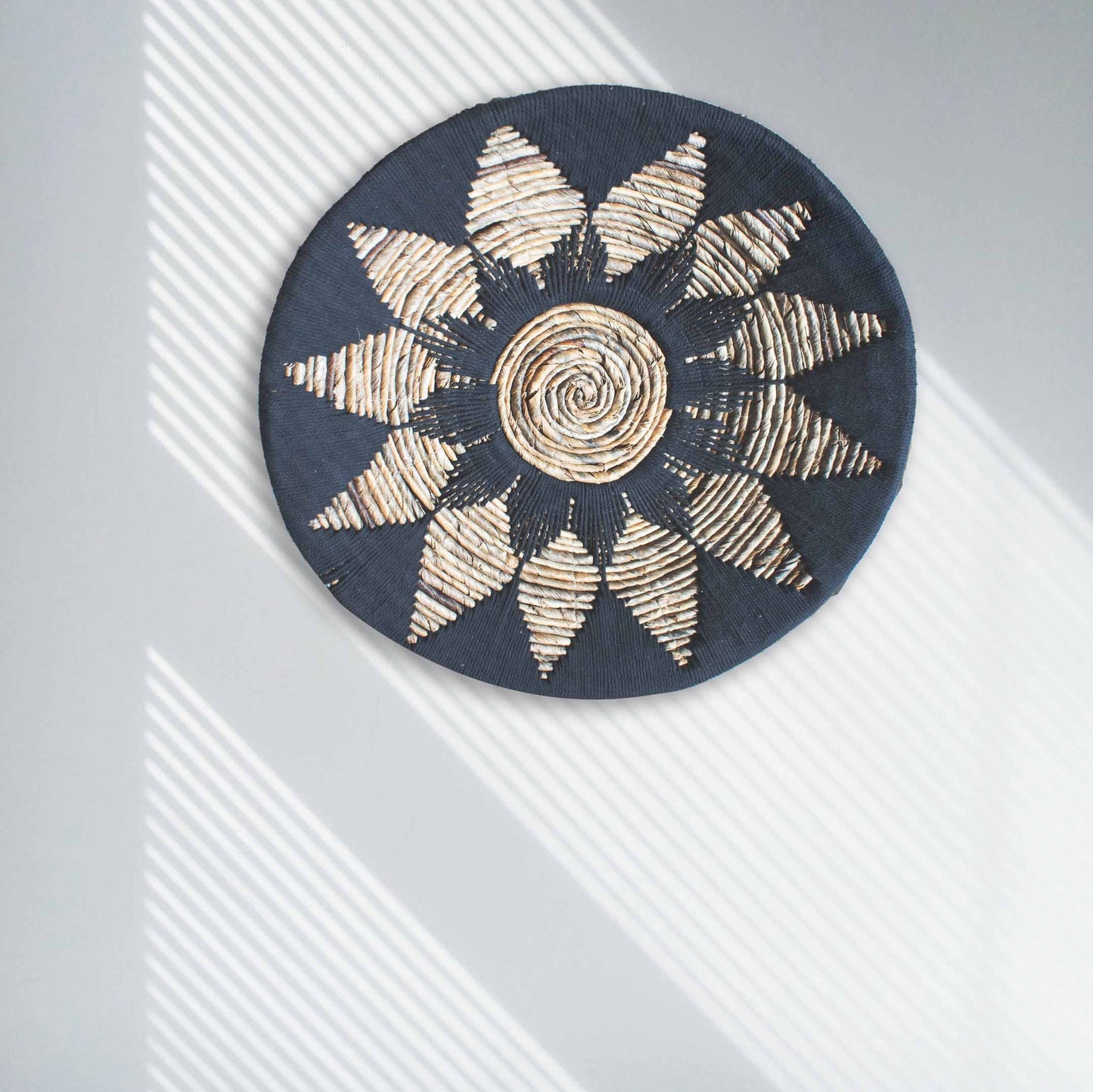 Set of Three Seagrass Bowls Wall Art - Black