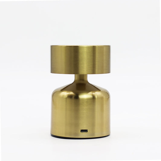 Touch Lamp - Flat Mushroom Bronze- USB (C) - Rechargable (400 Watt)