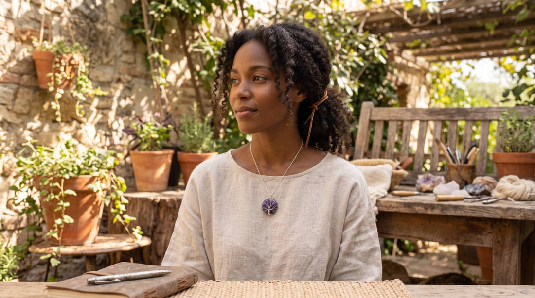 Tree of Life Amethyst Necklace: A Meaningful Gemstone Gift for Calm and Growth