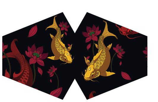 Reusable Fashion Face Mask - Golden Fish (Adult)
