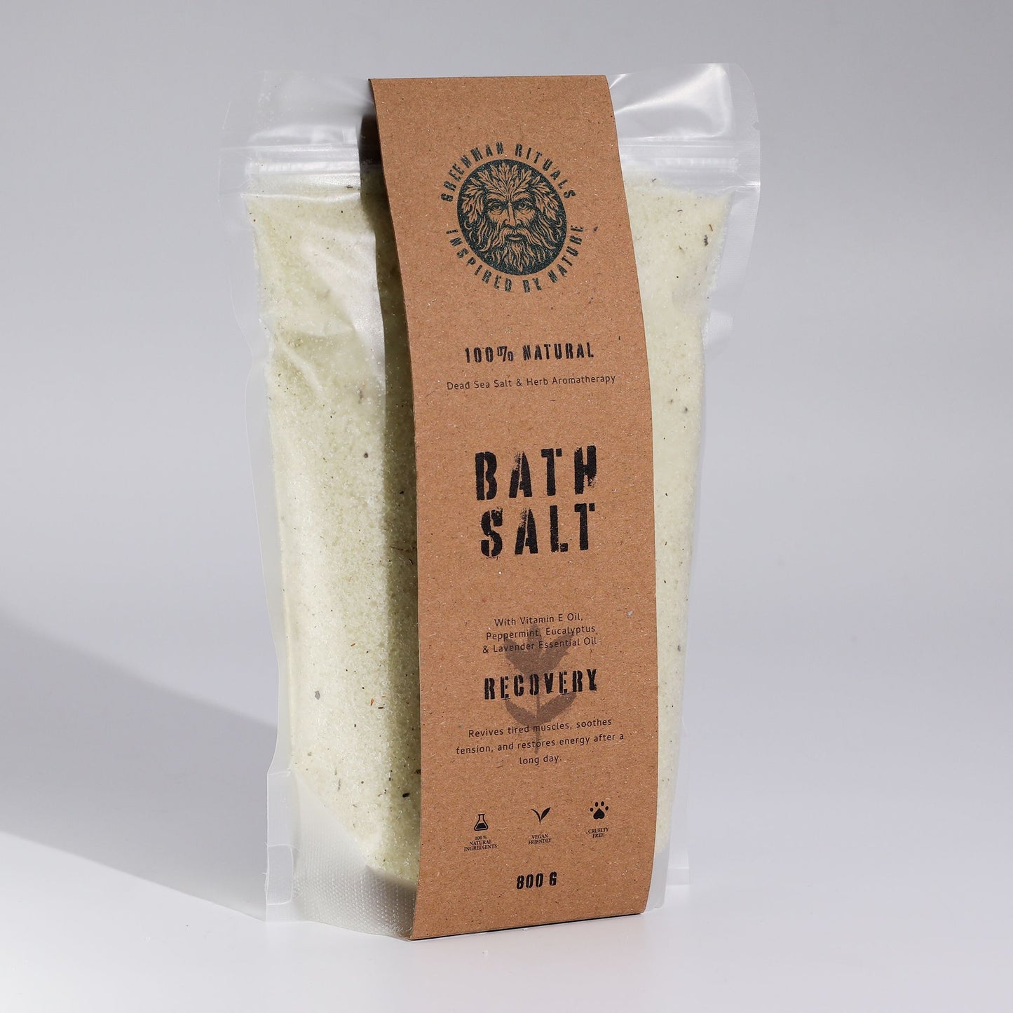 Greenman Rituals Menthol Aromatherapy Epsom Bath Salt – Recovery