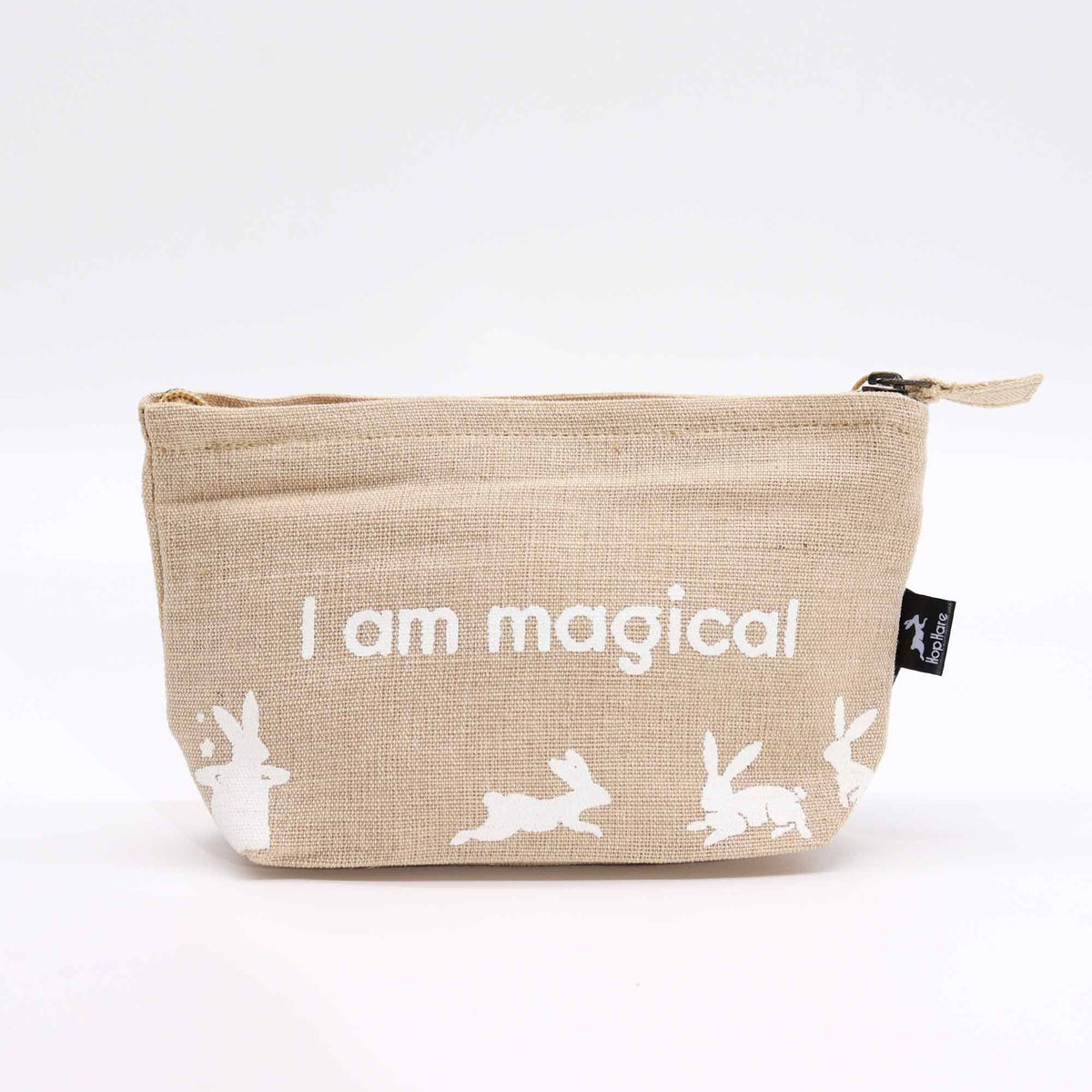 Hop Hare I am Magical illustrated drawstring pouch, a whimsical and enchanting gift