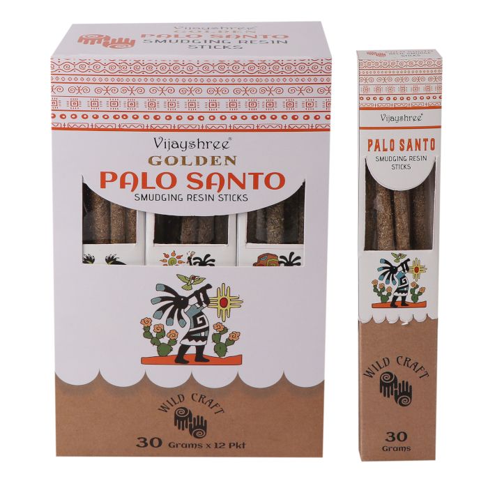 30g Golden Palo Santo Smudging Resin Sticks