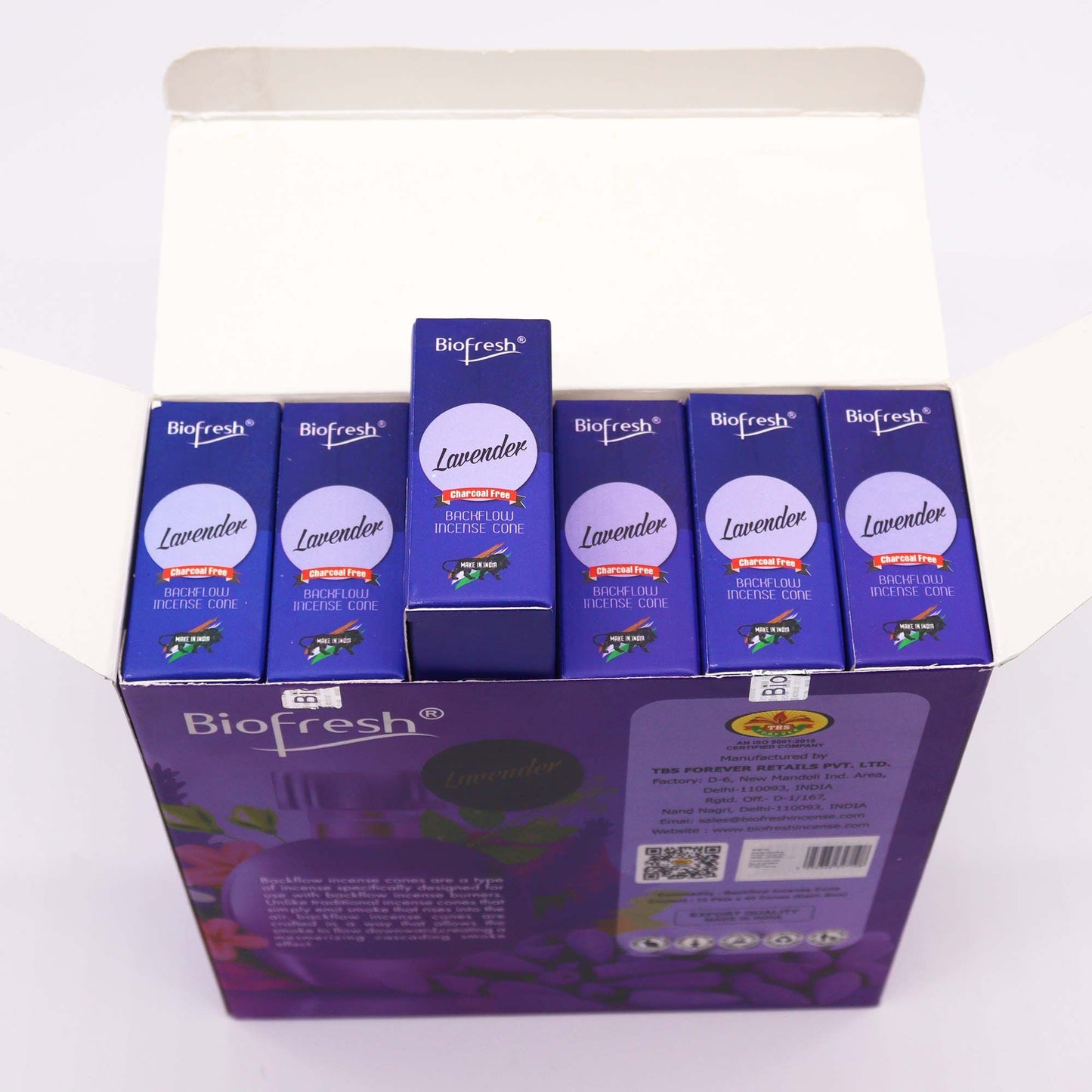 Biofresh Backflow Incense Cones - Lavender