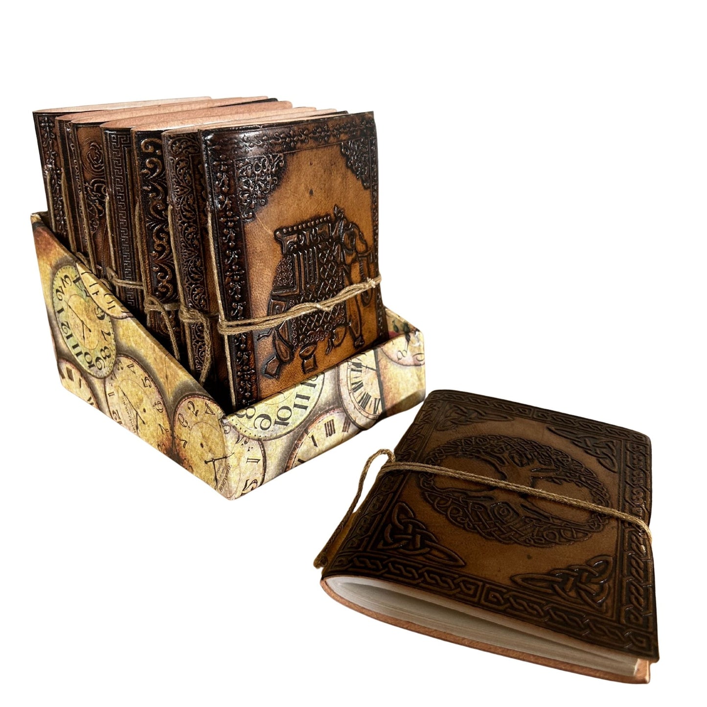 Assorted Esoteric Leather Notebooks - 15x11.5 cm