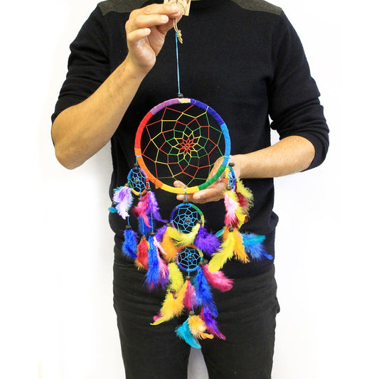 Bali Dreamcatchers - Large Round - Rainbow