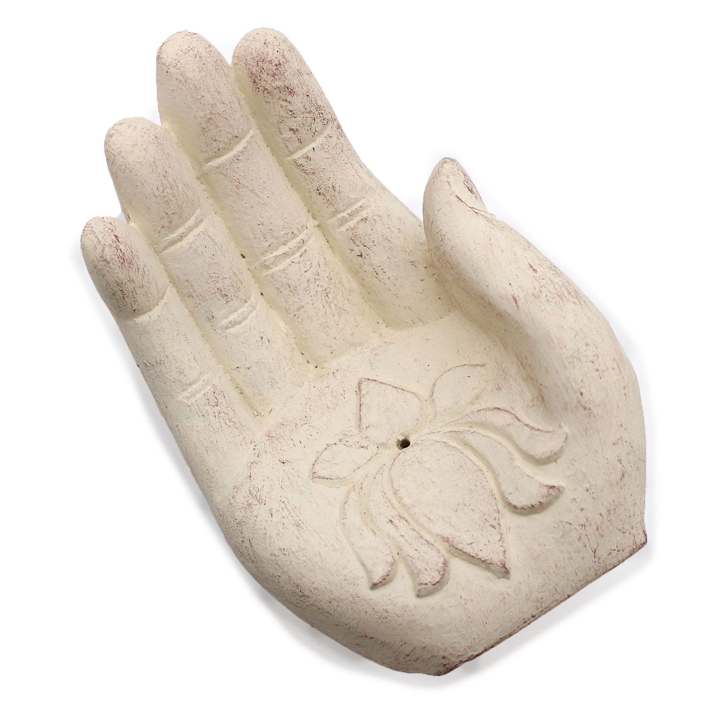 Hand Incense Burner - Lotus (white)