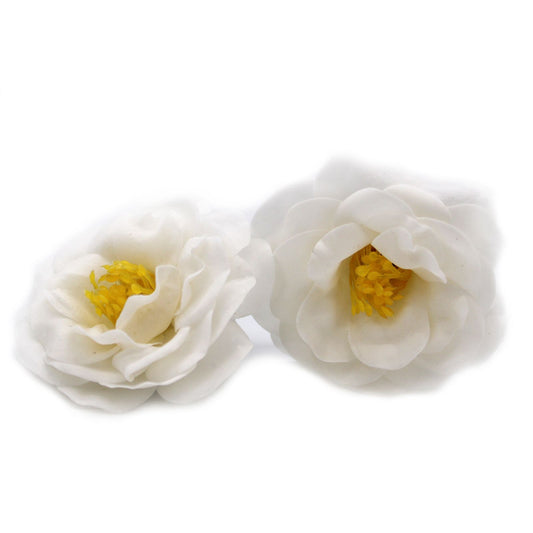 Craft Soap Flower - Camellia - White