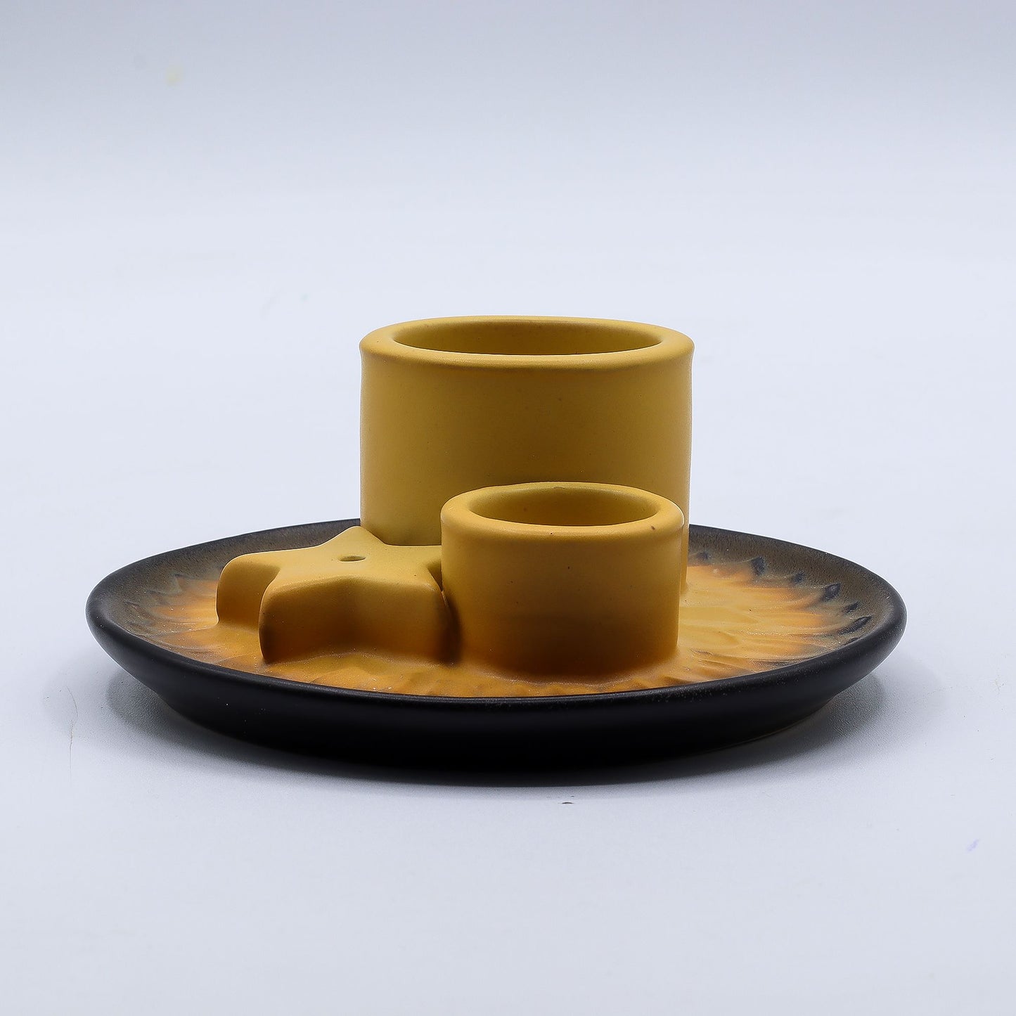 Palo Santo Stick & Smudge Holder - Mandala - Sand & Grey