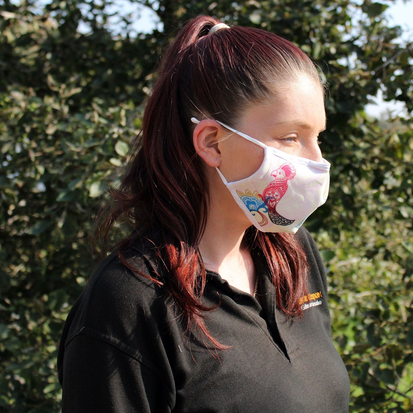 Reusable Fashion Face Covering - Mandala Parrot (Adult)