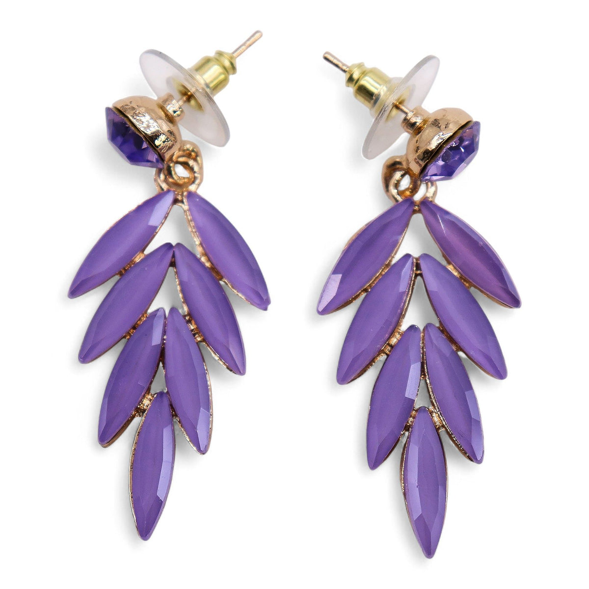 Lavender vintage glass fairy drop earrings, a delicate and charming handcrafted jewellery gift