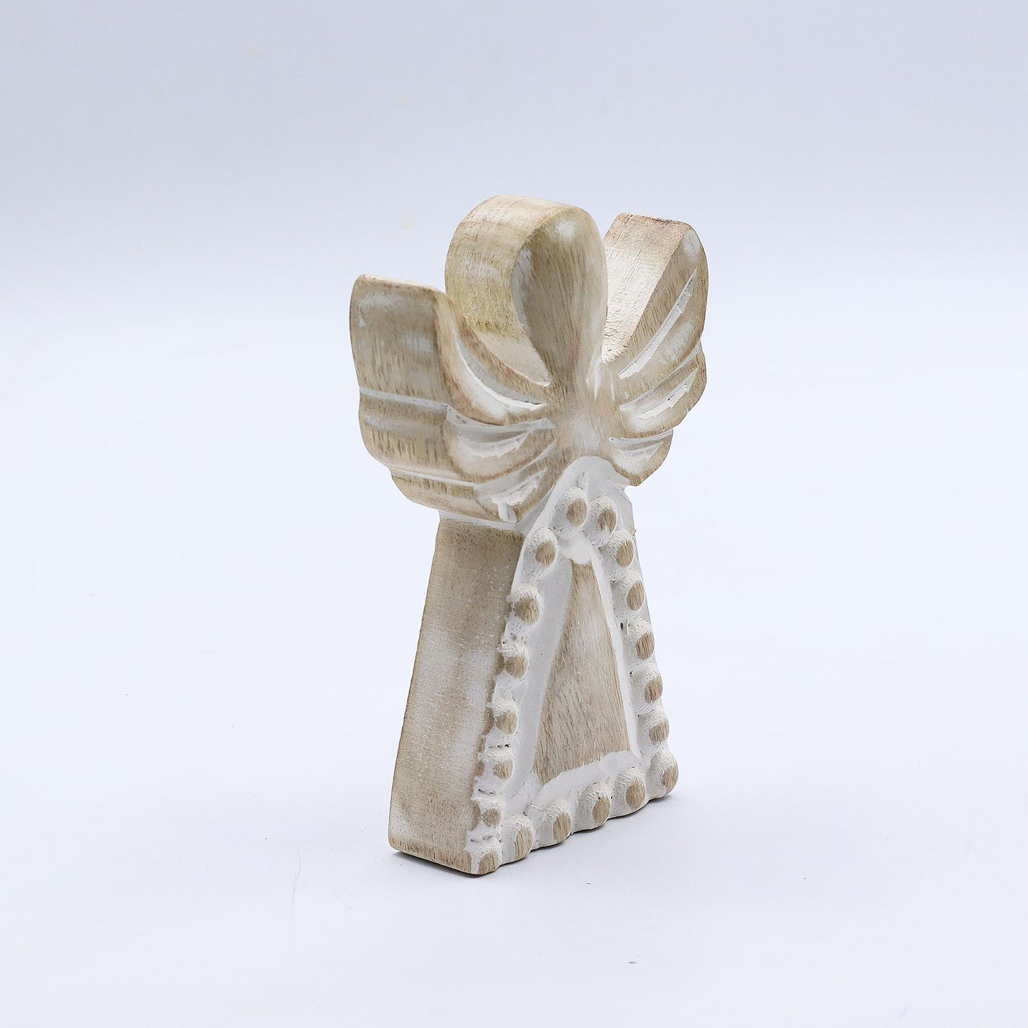 Mango Wood Angel - Whitewash