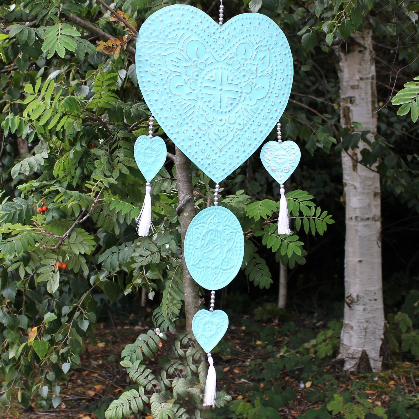 Aluminium Mobile - Hearts (assorted colors)