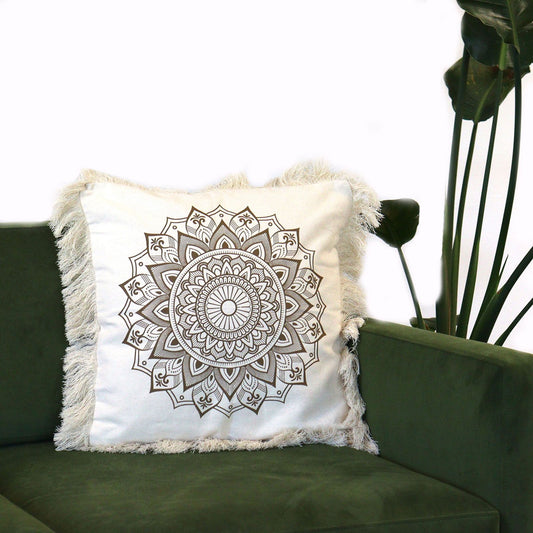 Lotus Mandala  Cushion Cover - 45x45cm - bronze