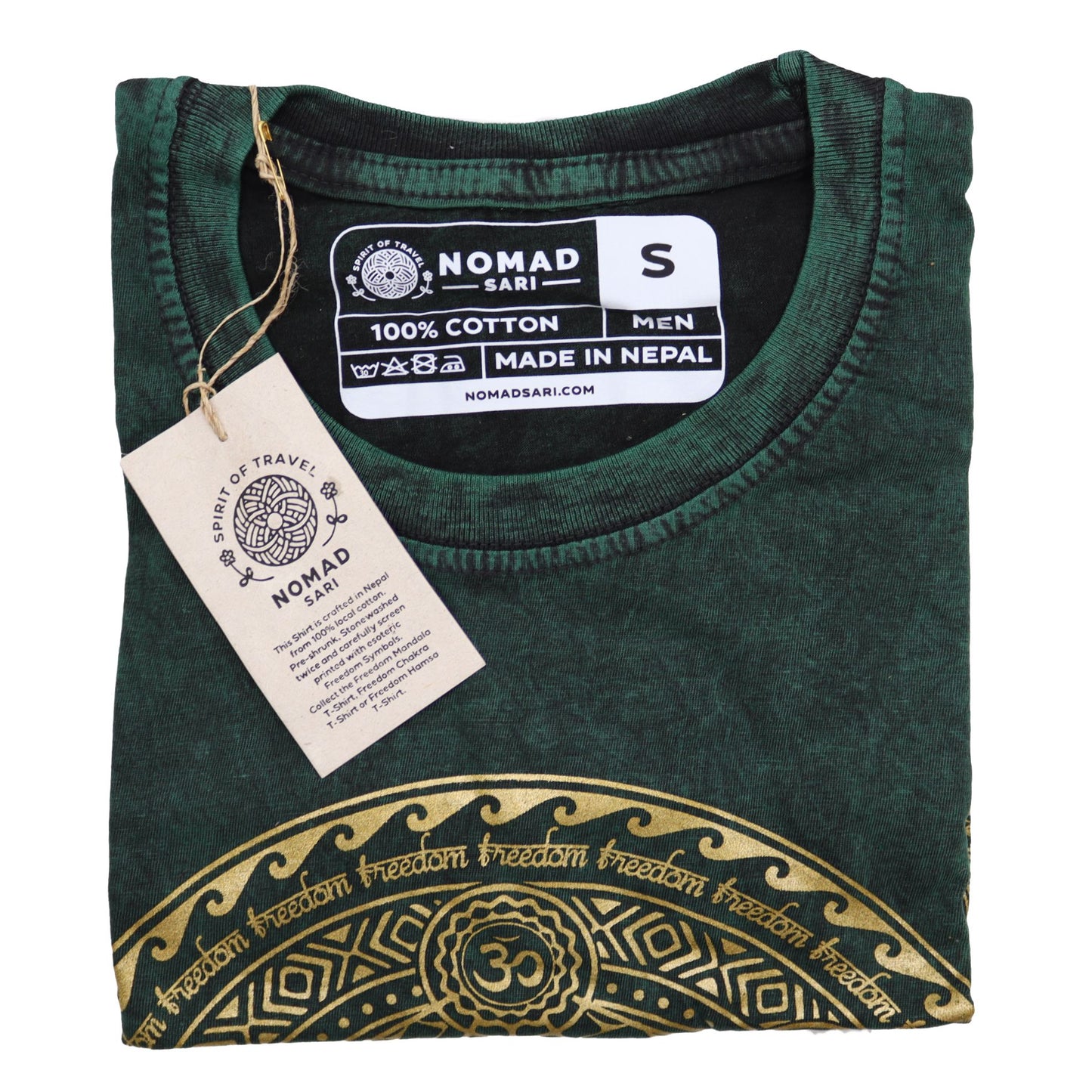 Small Stone Washed T-Shirt - Chakra - Green