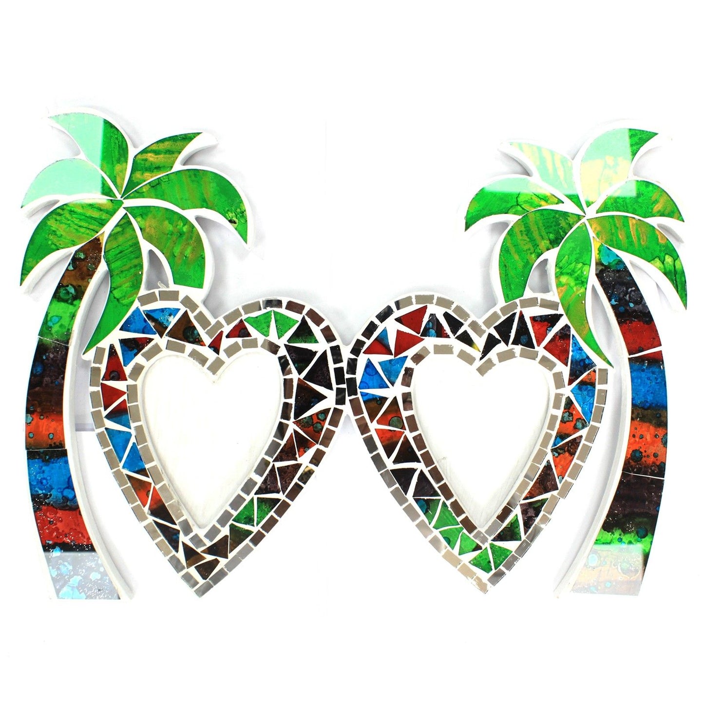 Large Mosaic Coconut Picture Frame - Double