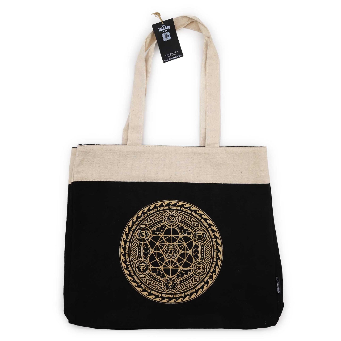 Oversized Tote Bag Chocolate Stonewash 14oz - Freedom Chakra