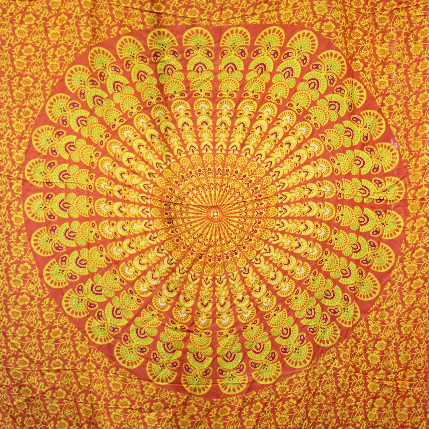 Lime Orange Mandala Sarongs