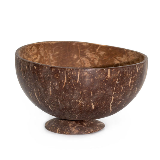 Medium Natural Coconut Bowl on Stand