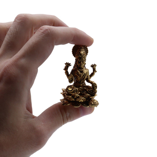Brass Miniature Gods - Laxmi (52gms)  - 49mm