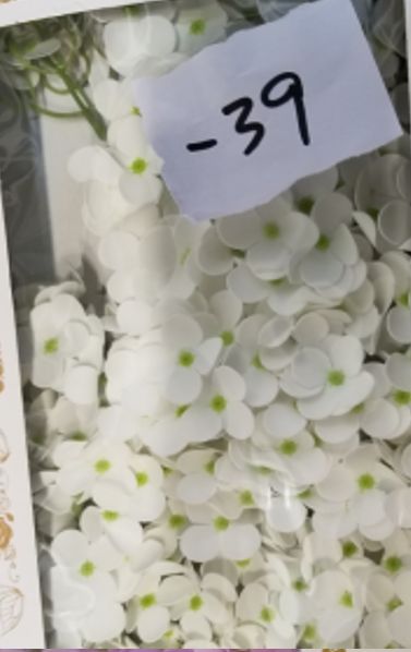 Craft Soap Flowers - Hyacinth Bean - White