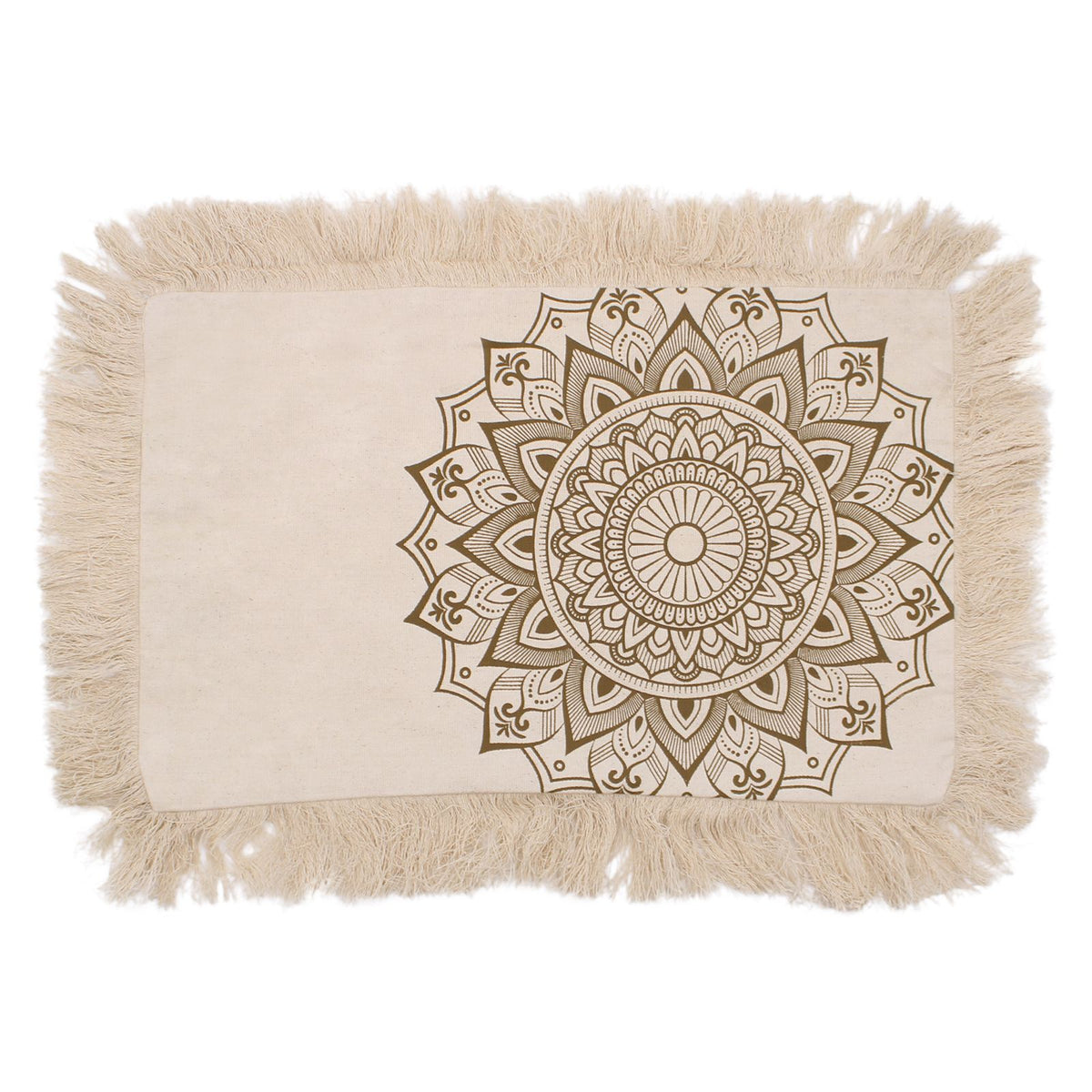Bronze lotus mandala decorative cushion 30x50cm, a beautiful gift for the home