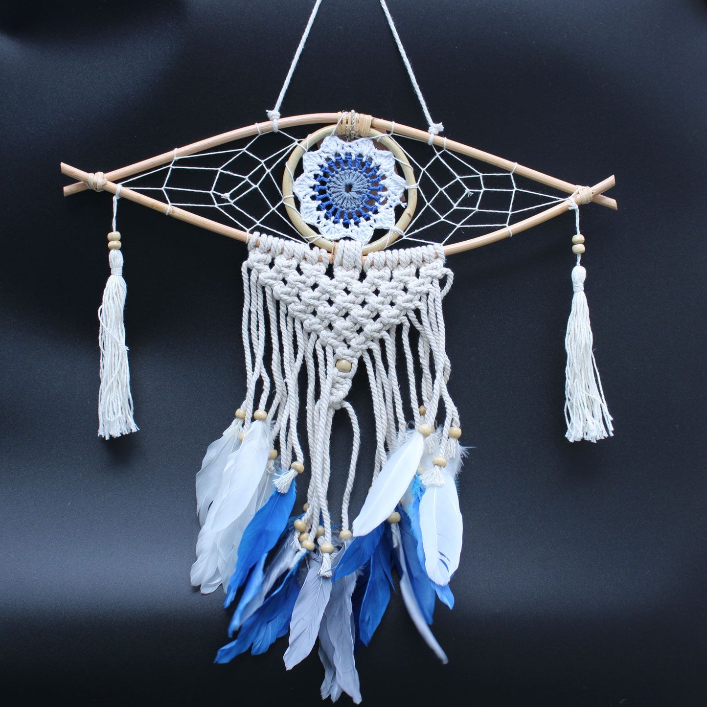 Protection Dream Catcher - Sm Macrame Evil Eye
