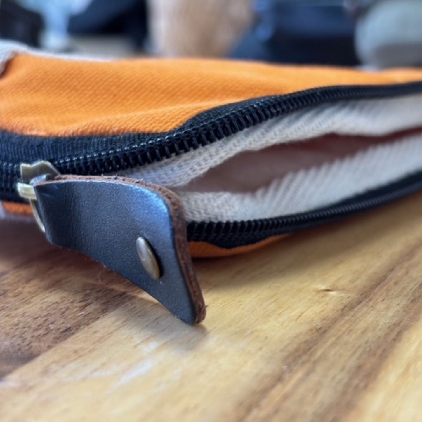 Canvas Travel Laptop Pouch - Orange
