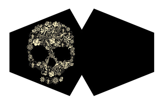 Reusable Fashion Face Mask - Flower Skull (Adult)