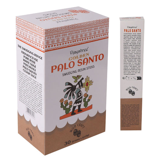 30g Golden Palo Santo Smudging Resin Sticks