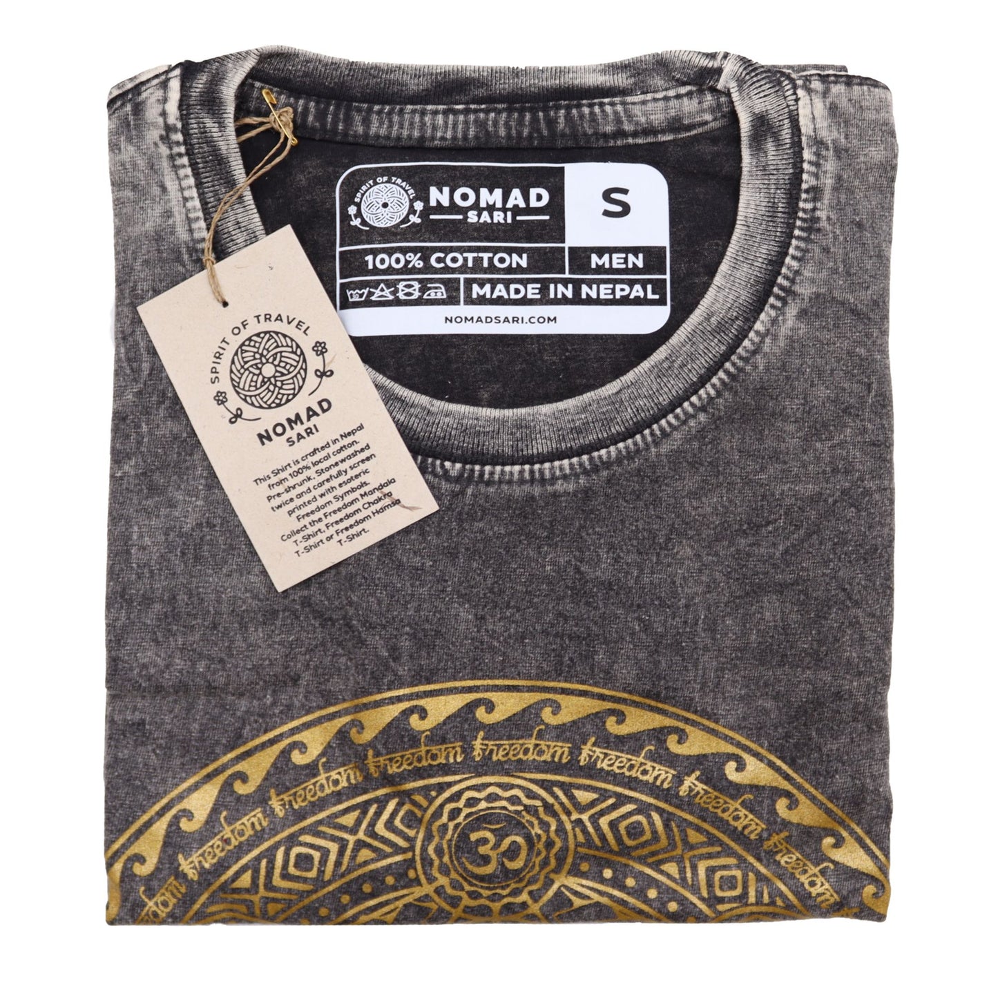 Small Stone Washed T-Shirt - Chakra - Dark Grey
