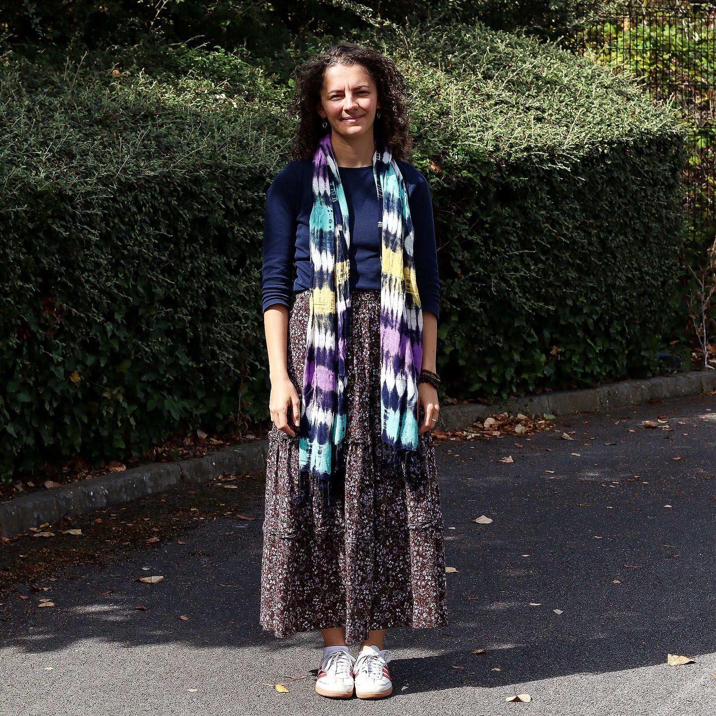 Boho Java Art Stole/Scarf - Multi Stripes - 62x200cm