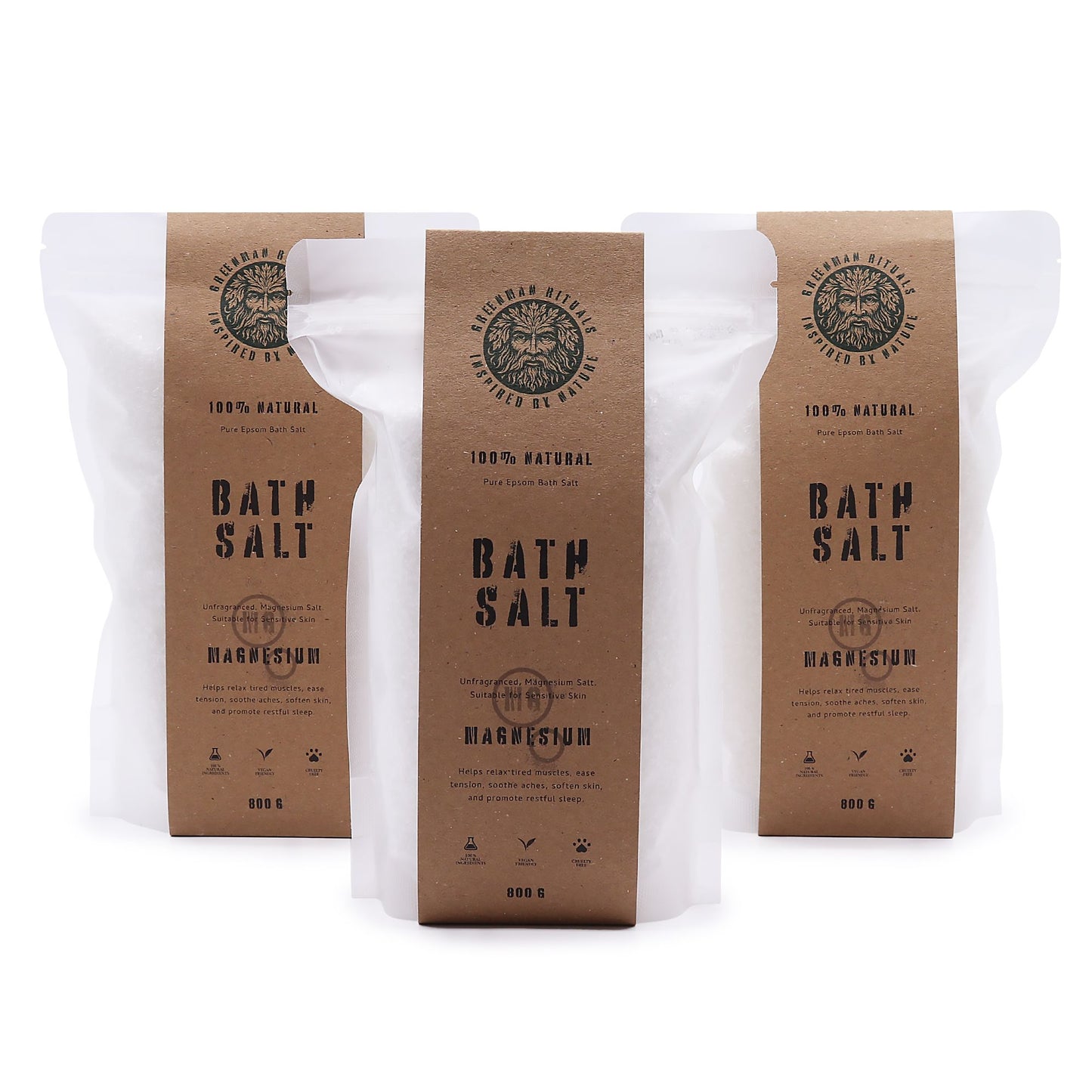 Greenman Rituals Magnesium Epsom Bath Salt – Pure Formula