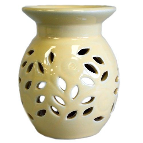 Floral Oil Burner -Yellow