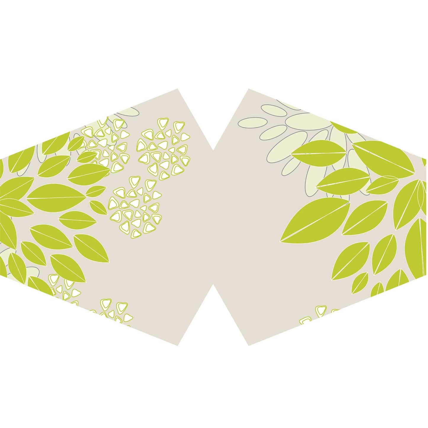 Reusable Fashion Face Covering - Green Leaves (Adult)