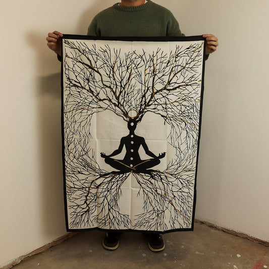 Cotton Wall Art (70x110cm) - Chakra Earth Connection