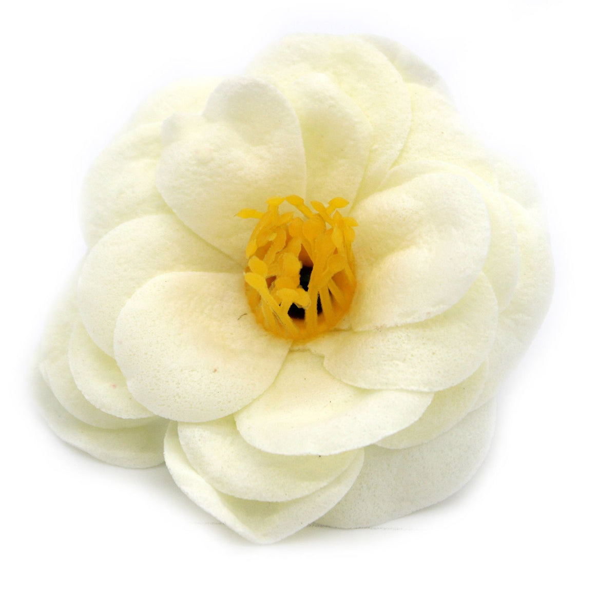 Cream camellia craft soap flower, an elegant and delicate handmade gift
