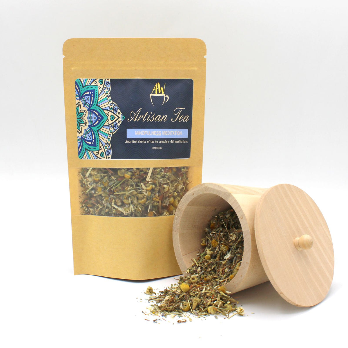 50g Mindfulness Meditation blend, a calming and thoughtfully packaged gift for wellbeing lovers