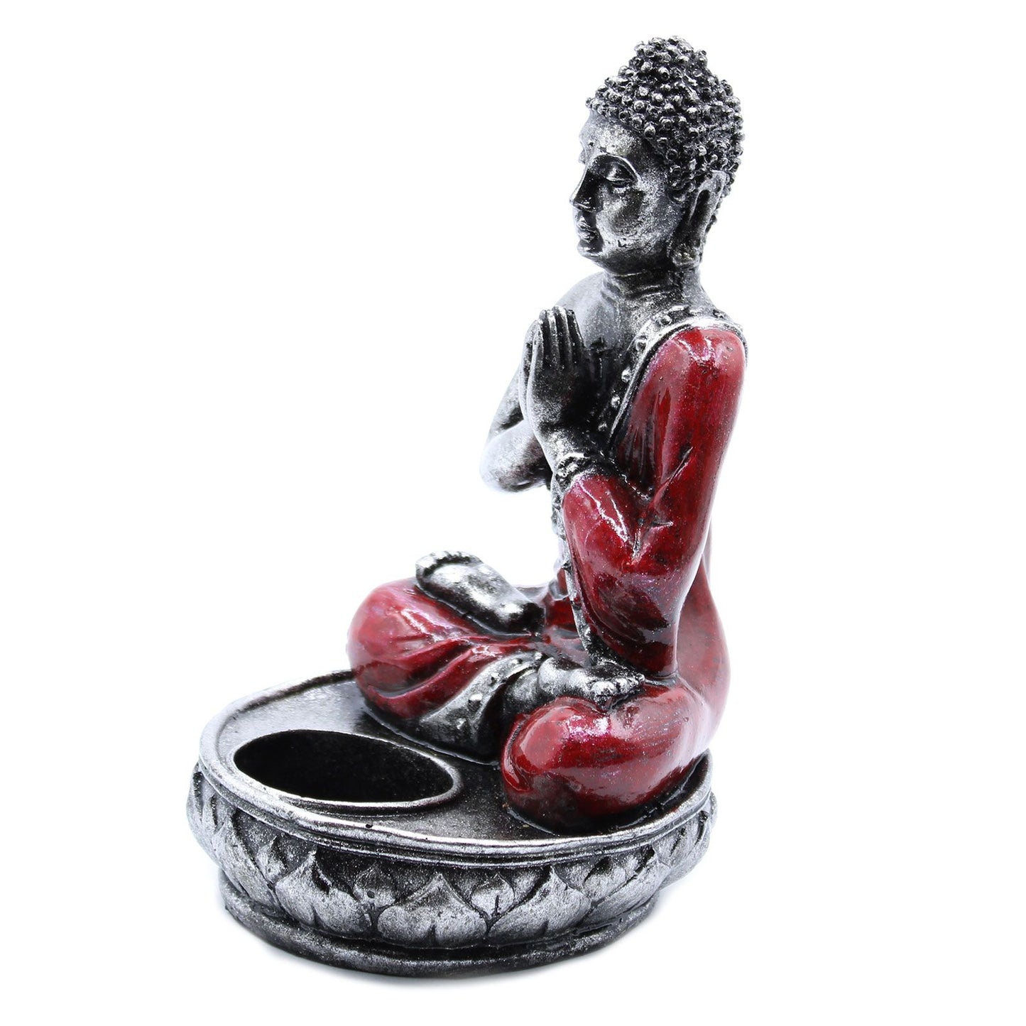 Buddha Candle Holder - Red - Medium