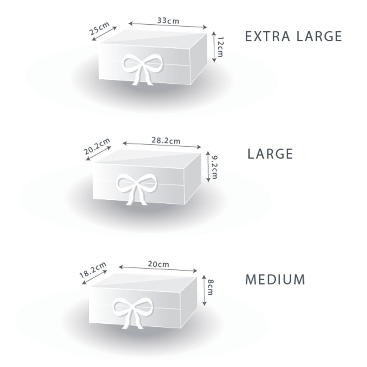 Flat Pack Gift Box - Medium Square (20x18.2x8cm) - Ivory