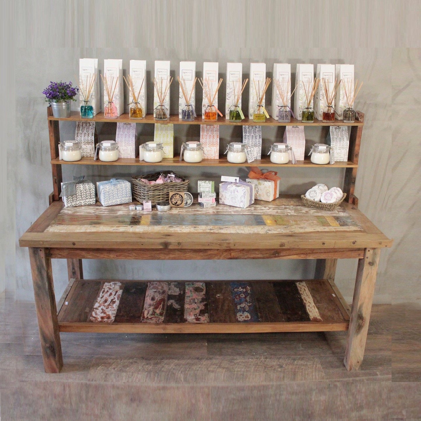 A&C 2.2m Standard Table with top shelf