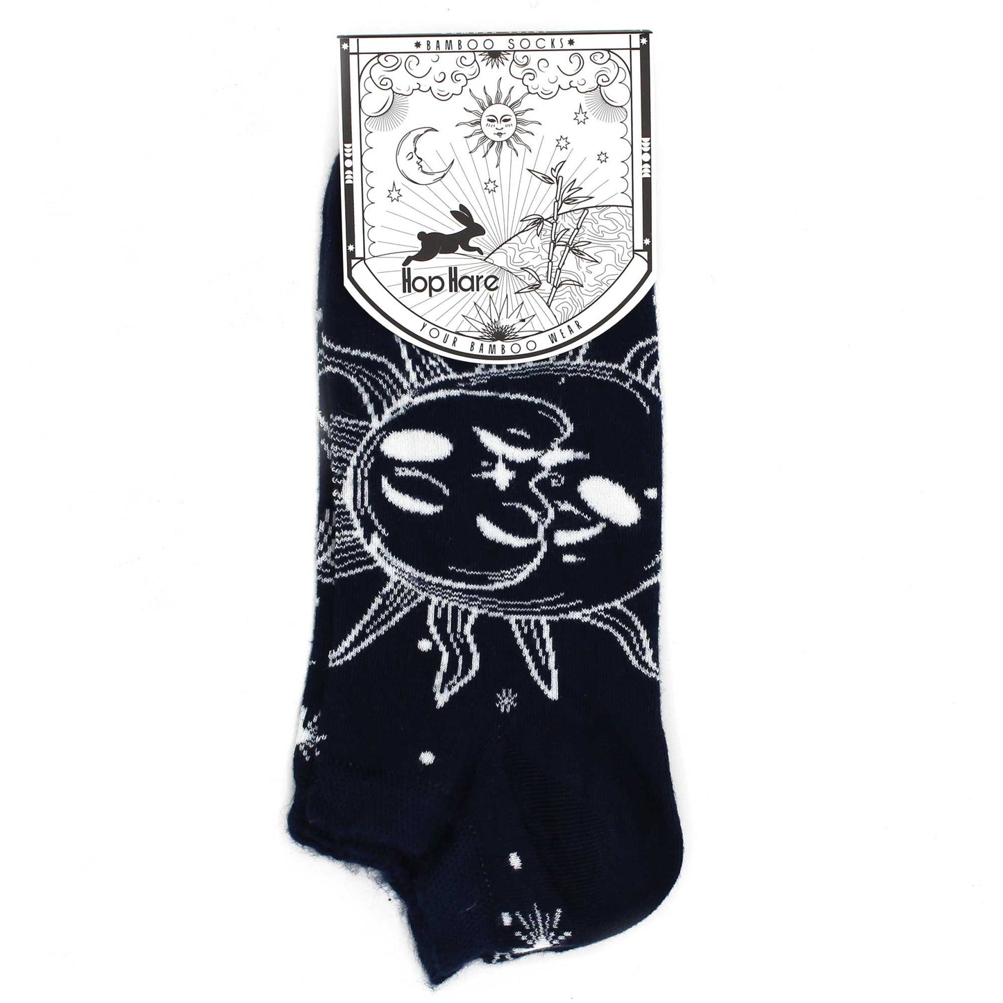 M/L Hop Hare Bamboo Socks Low (7.5-11.5) - Sun and Moon 