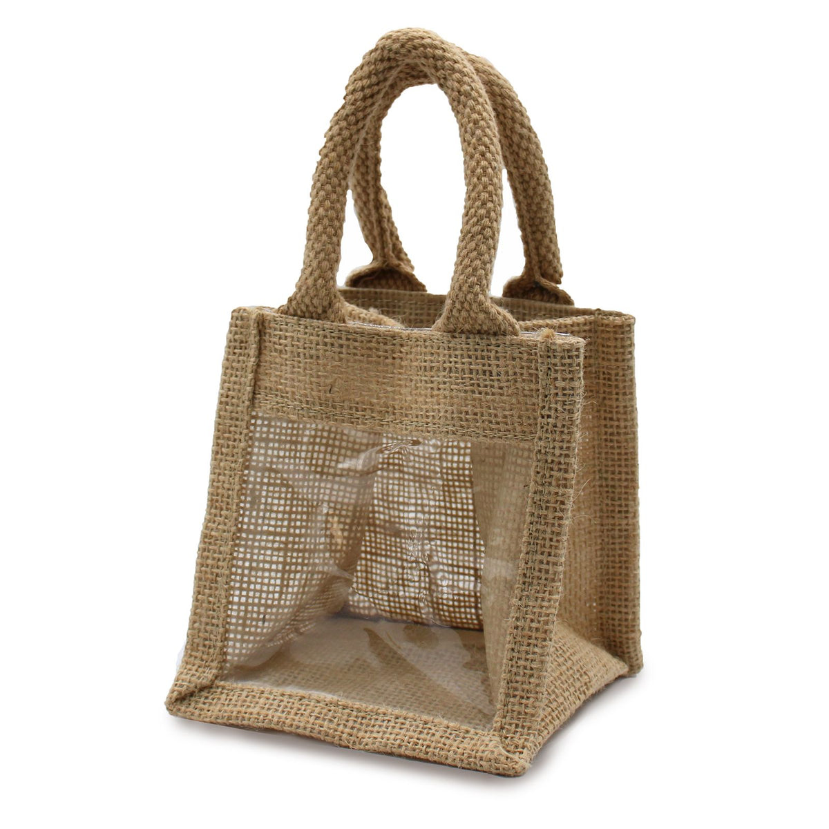 Single window gift jar with decorative gift bag, 12x12x13cm presentation gift set