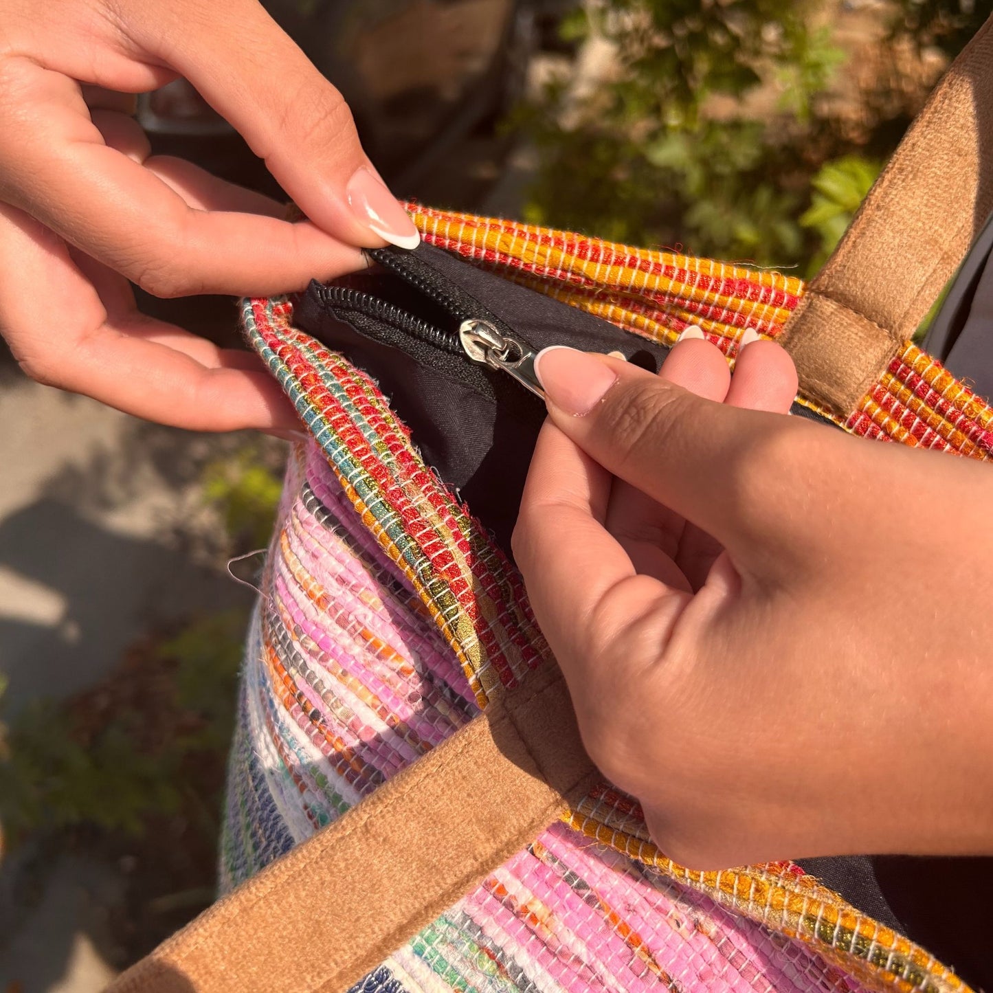 Recycled Big Rug Bag - Shades of Dusk